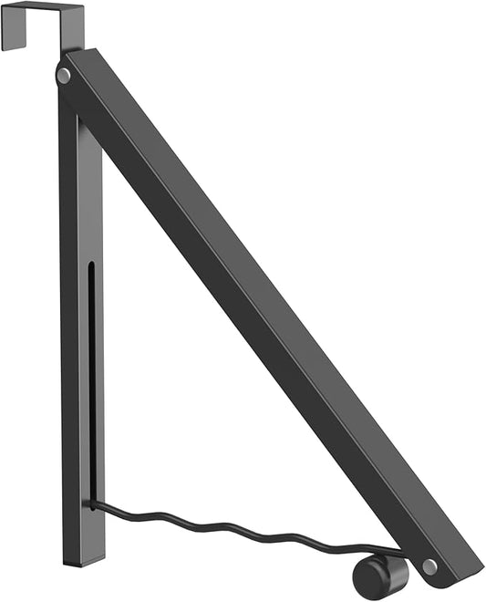 Clothes Drying Rack for Laundry Room Organization,Foldable Over The Door Drying Racks for Saving Space, Black 1 Pack