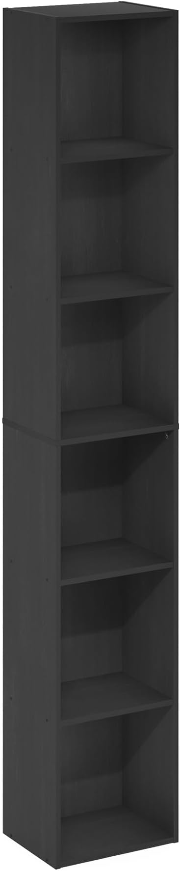 Furinno Luder 6-Tier Open Shelf Bookcase, Blackwood-NeatNest