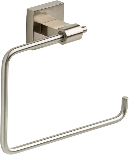 Franklin Brass Maxted (1-Pack) Hand Towel Holder Satin Nickel Towel Racks for Bathroom Wall Square Towel Ring Holder for Bath Towel Hanger for Kitchen, Bathroom Accessories MAX46-SN