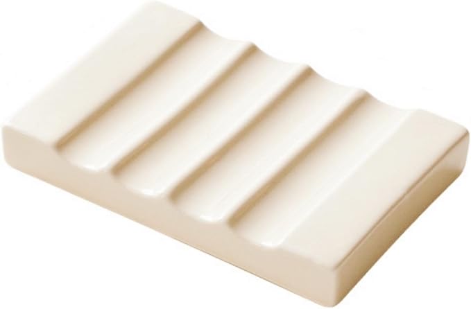 Ceramic Soap Dish with Drain Bar Soap Holder Self Draining Soap Tray Soap Saver for Bathroom Shower Kitchen-NeatNest