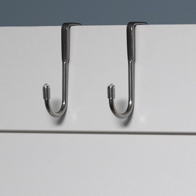 8 Pcs Double S Shaped Over Cabinet Hook Metal Over Door Hooks for Kitchen Bathroom Closet - Hanging Utensils Towels Clothes Drawer Hanger