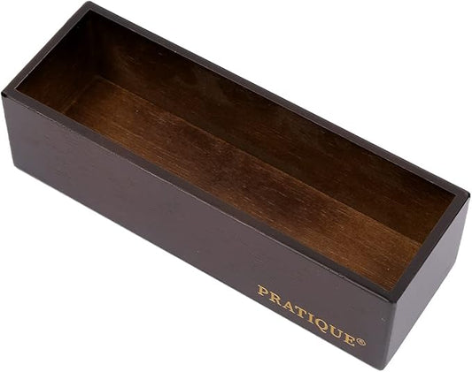 Bamboo Drawer Organizer - Kitchen Utensil Organizer Silverware Tray Cutlery Holder，Office Desk Supplies and Accessories,8.9 * 3 * 2.6,Nut-brown-NeatNest