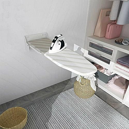 Wall Mounted Ironing Board, Foldable 37.4" x 7.55" Ironing Board, 180° Swivel Sturdy Ironing Station for Home, Apartment & Small Spaces