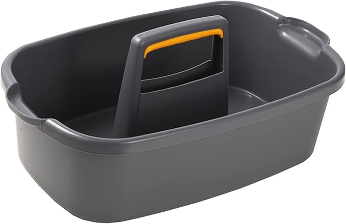 Cleaning Caddy, Cleaning Caddy Organizer with Handle, Plastic Tool Storage Cleaning Supply Caddy for College Dorm, Kitchen, Garden, Under Sink,Gray