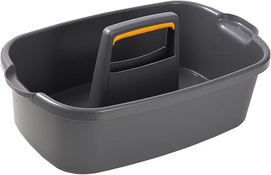 Cleaning Caddy, Cleaning Caddy Organizer with Handle, Plastic Tool Storage Cleaning Supply Caddy for College Dorm, Kitchen, Garden, Under Sink,Gray