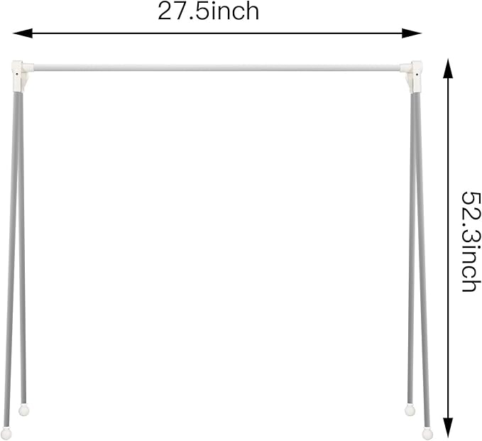Foldable Telescopic Drying Rack, Adjustable Stainless Steel Clothes Hanger, Portable Laundry Rack for Indoor & Travel Use