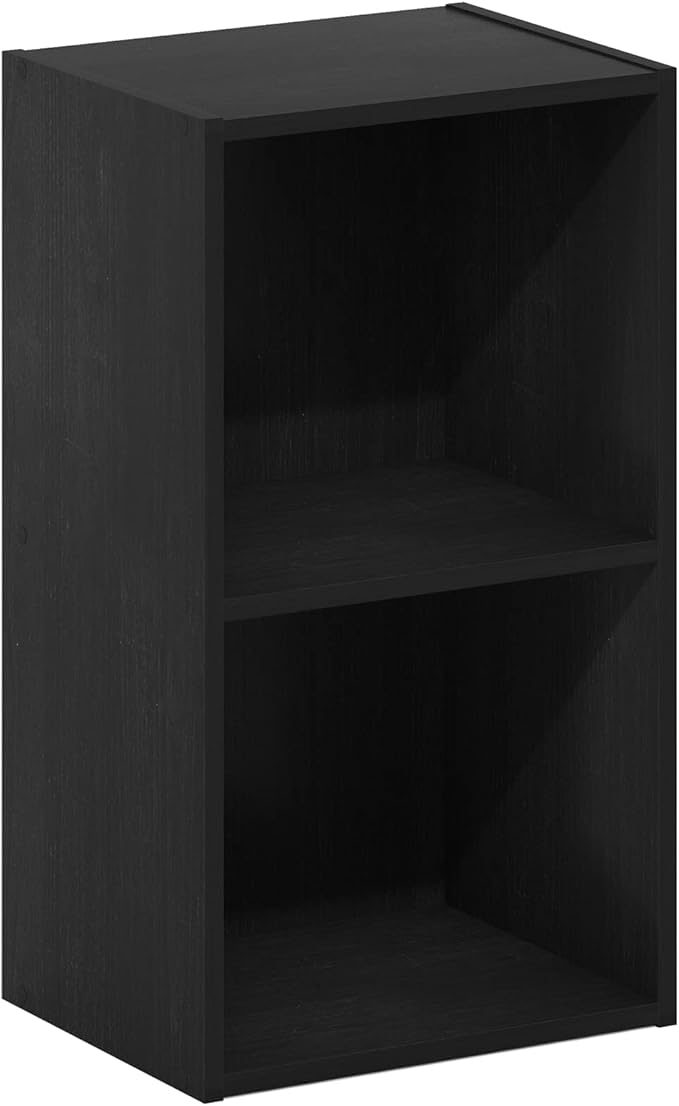 Furinno Luder Bookcase / Book / Storage, 2-Tier Cube, Blackwood-NeatNest