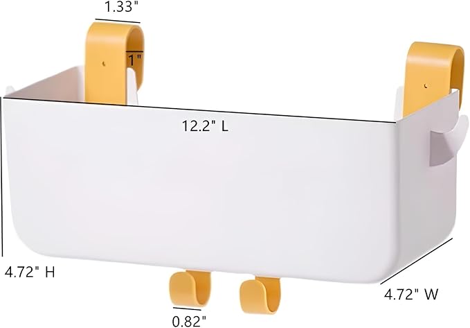 Bunk Bed Shelf for Top Bunk Bedside Shelf Accessories for Kids Bunk Bed Caddy with Hooks for Bed Rail-NeatNest