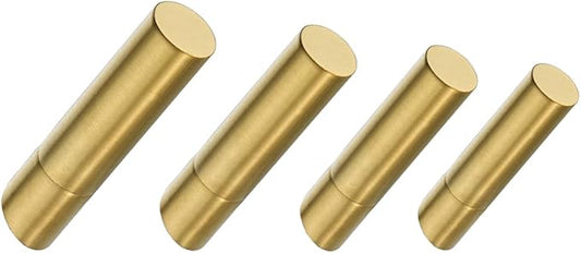 JQK Wall Hooks Gold, 304 Stainless Steel Coat Hooks Wall Mounted for Robe Hat Clothes Hanger Towels, Brushed Gold 4 Pack, RH120-BG-P4