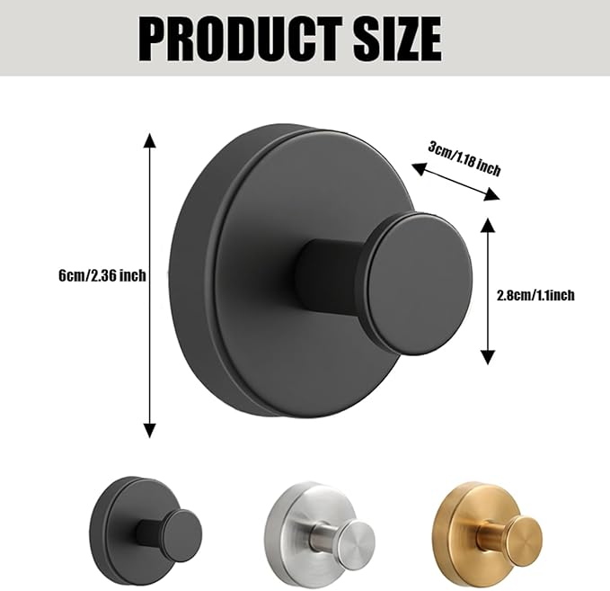 Suction Cup Hooks for Wreaths on Glass, 2026 NEW No Drill Suction Cup Hooks for Shower Towels, Strong Suction Cup Wreath Hanger Holder for Front Door Glass Window Mirror Bathroom Wall (2, Black)