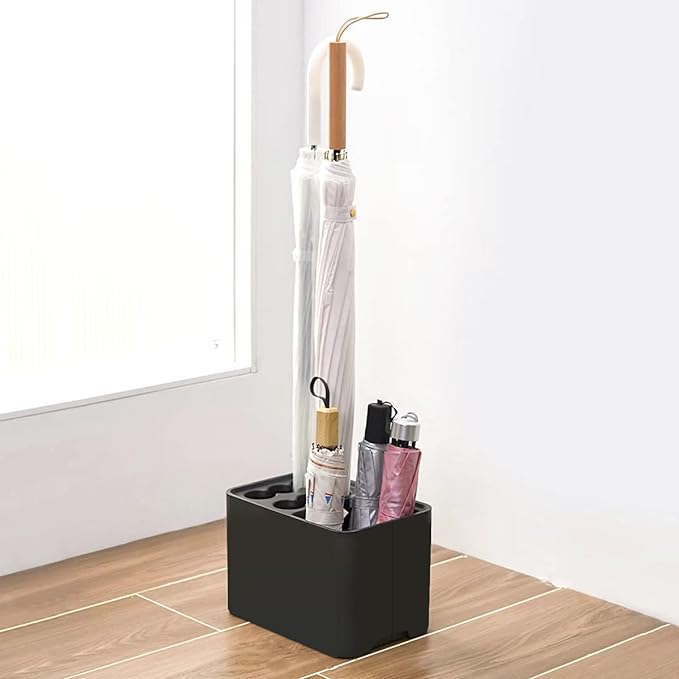 GeLive Umbrella Stand Rack Umbrella Holder with Drip Tray for Entryway Corner Space Saving Organizer Home Office Decor Stored 10 Umbrellas (Black)