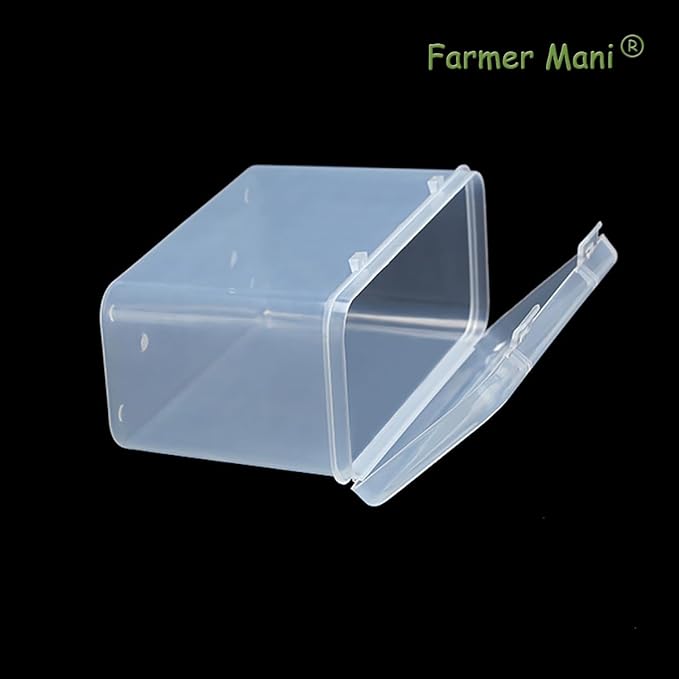 2 Packs 5.75x2.44x3.7 Inches Polypropylene Rectangle Mini Storage Containers Box with Lid for Small Items and Other Craft Projects-NeatNest