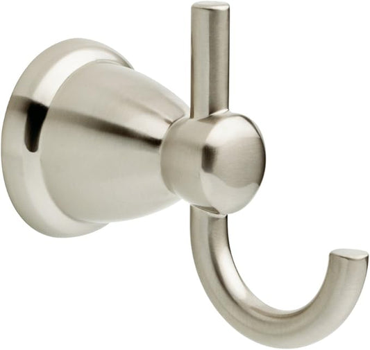 Franklin Brass Kinla (1-Pack) Towel Hooks Satin Nickel Bathroom Double J-Hooks Wall Mounted for Robes & Towels 2-Prong Hand Towel Hook Holder Kitchen, Bath, Bathroom Accessories KIN35-SN-1