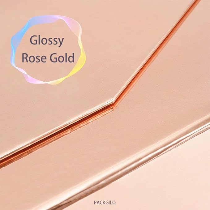 1PCS RoseGold Gift Box 9.5x7x4 Inches, Sturdy Gift Box with Lid for Gift Packaging, Foldable Magnetic Closure Storage Boxes, Bridesmaid proposal box, Rectangle Collapsible Box-NeatNest