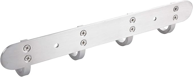 Coat Hook Rack Brushed Nickel 10.6-Inch Coat&Towel Hook Rail Wall Mounted with 4 Hooks, Durable Wall Hangers for Bedroom, Bathroom, Foyer, Hallway (SUS304 Stainless Steel)-NeatNest