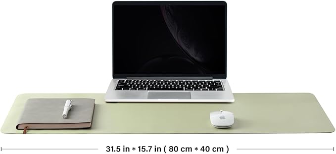 Cork Desk Mat - Dual-Sided Desk Pad for Office and Home - Desk Organization and Accessories - Ideal for Large Mouse Pad and Desk Mats on Top of Desks(Light Green,80cmx 40cm)-NeatNest