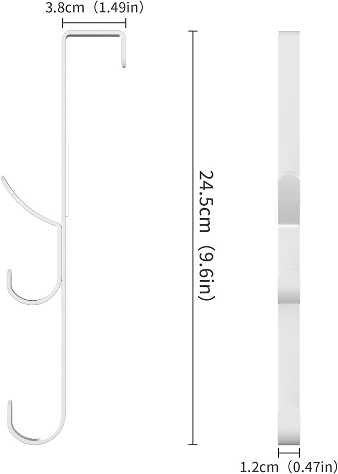 Over the Door Hooks hanger,over the door towel hook Organizer hanging for coat clothes backpack hat purse Metal Towel Rack Back of Shower for Bathroom,Dorm,Bedroom,Kitchen,Office Closet (White-3Packs)
