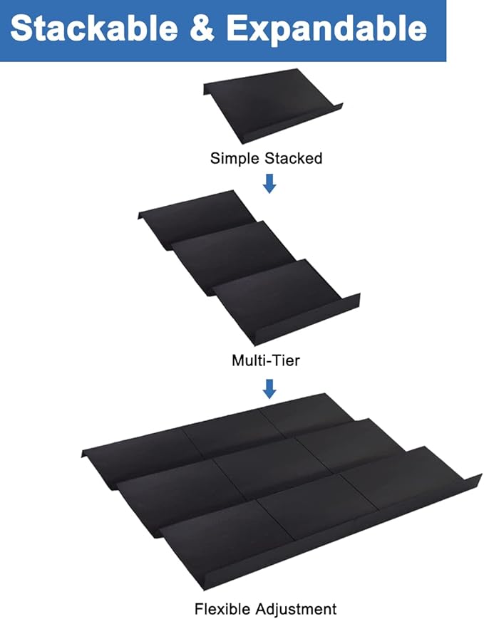 Expandable Spice Drawer Rack Organizer Insert for Kitchen Cabinet - Multi Tier Adjustable Spice Storage Shelf for Seasoning and Jar, Pack of 9-NeatNest