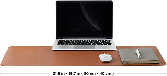 Cork Desk Mat - Dual-Sided Desk Pad for Office and Home - Desk Organization and Accessories - Ideal for Large Mouse Pad and Desk Mats on Top of Desks(Brown,80cmx 40cm)-NeatNest