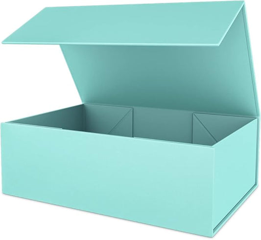 Gift Box 12" x 6" x 4" with Magnetic Closure Lid Gifts Boxe for Presents,Bridesmaid Gifts Boxes,Cute Box,Birthday Gift Boxe,Luxury for Gifts Packaging, Magnetic Gift Boxes for Wrapping Gifts (Light Blue)-NeatNest