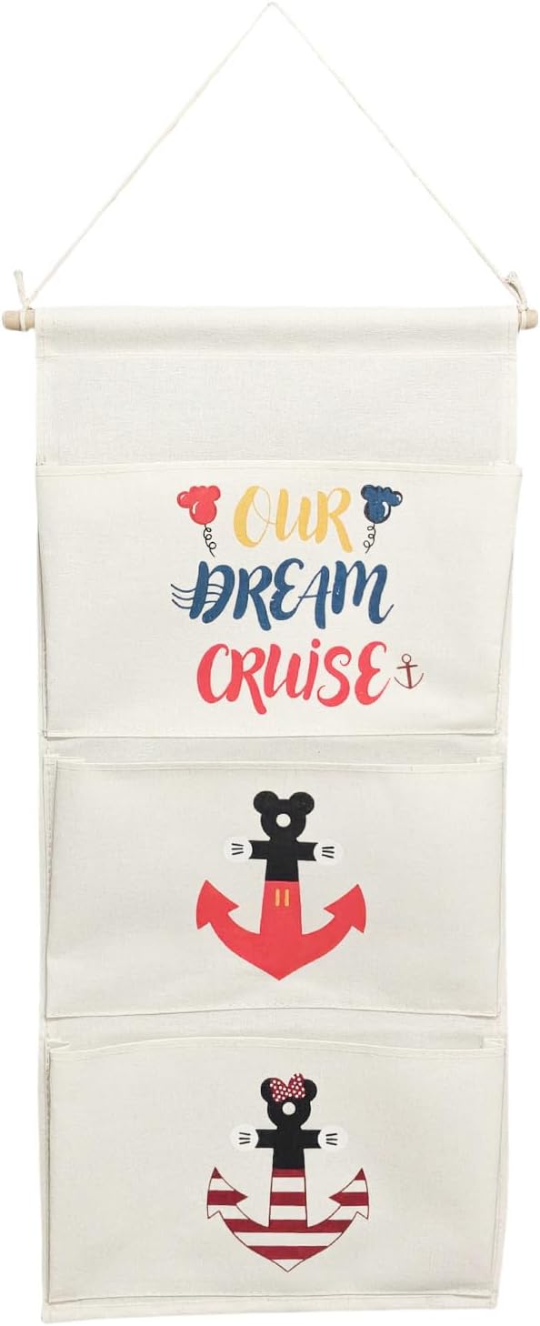 DCL Cruise Fish Extender Gifts Organizer - Hanging 3-Pockets for DCL Cabin Doors -Cruise essential Fish Extender Hanger Perfect for 2025 & 2026 (White)-NeatNest