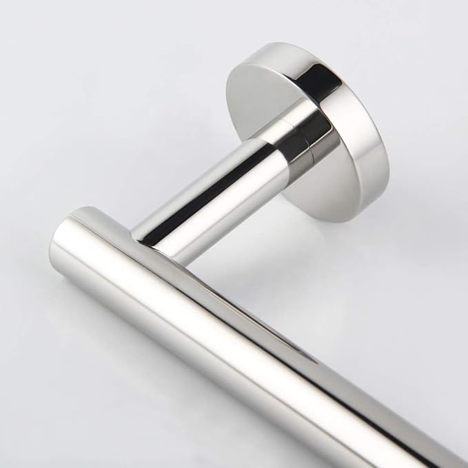 GERZ 9-Inch Bathroom Towel Bar Stainless Steel Bath Towel Rack Contemporary Style Wall Mount, Polished Finish AG1101C23-JG