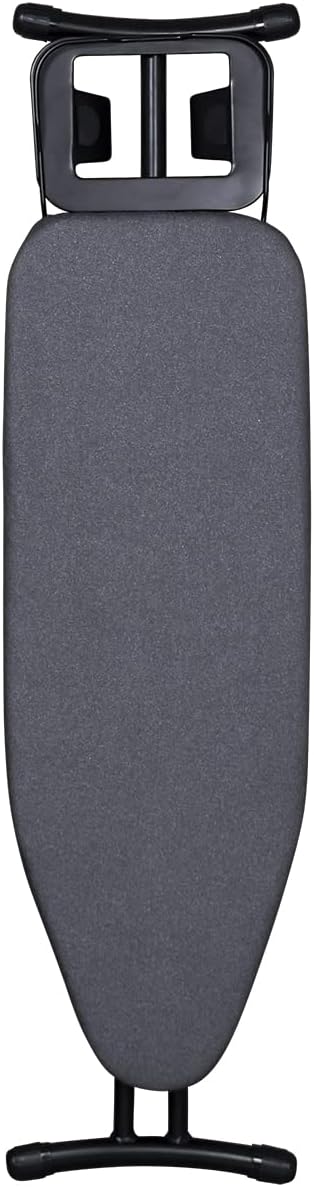 Duwee 13"x38" Ironing Board with Heat Resistant Cover and Thicken Felt Pad, Folding Adjustable Height Large Ironing Board,Heavy Sturdy Legs,Black