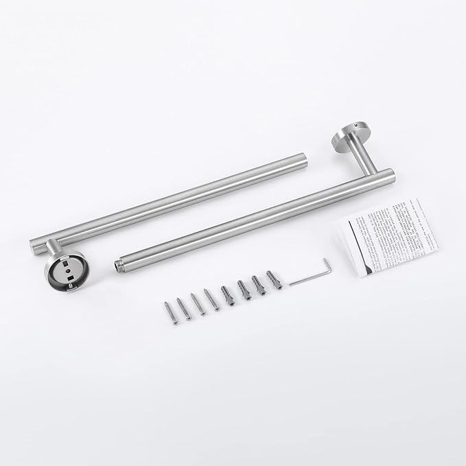 KES Bathroom Towel Bar 25.2 Inches Bath Towel Rack for Bathroom Towel Holder SUS304 Stainless Steel Brushed Finish, Total Length 27.6 Inch, A2000S70B-2