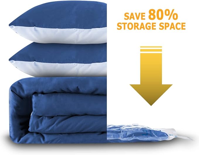 Vacuum Storage Bags 6XXL, Space Saver Sealer Bags, Airtight Compression Bags for Clothes, Pillows, Comforters, Blankets, Bedding-NeatNest