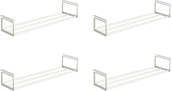 Expandable Shoe Rack Organizer - Adjustable Shoe Rack & Under Cabinet Shelf - for Shoe or Clothing Storage and Organization, Under Shelf Storage (White,4 Pcs)-NeatNest