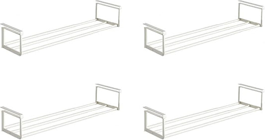 Expandable Shoe Rack Organizer - Adjustable Shoe Rack & Under Cabinet Shelf - for Shoe or Clothing Storage and Organization, Under Shelf Storage (White,4 Pcs)-NeatNest