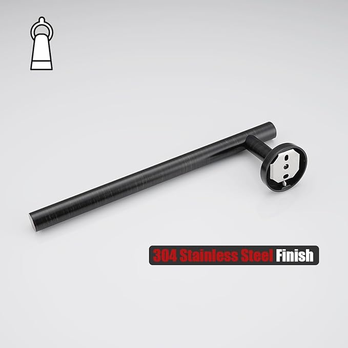 JQK Hand Towel Holder Towel Ring Oil Rubbed Bronze, 10 Inch Thicken 0.8mm 304 Stainless Steel Bathroom Hand Towel Bar, 9 Inch Useable Length Wall Mount Towel Rack Hanger, ORB, THH110L9-ORB