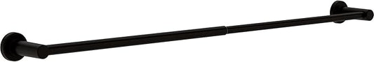 Franklin Brass Wake (1-Pack) Telescoping 15-1/2" – 29" Adjustable Towel Holder Matte Black Wall Mounted Towel Bar Expandable Towel Rack for Bathroom Bathroom Accessories WAK27-MB