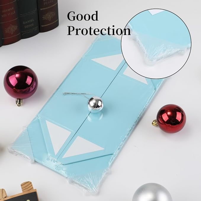 6 Pcs Blue Gift Boxes Large 13x11x5.3 Inch Magnetic Gift Boxes with Crinkle Paper for Presents-NeatNest