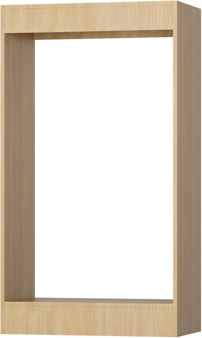 Double Hanging Closet Unit, Modular System Organizer With Storage for Walk In Closets, Clothing Rack Wardrobe for Hanging Clothes, Bedroom, Wood, 28.5"W