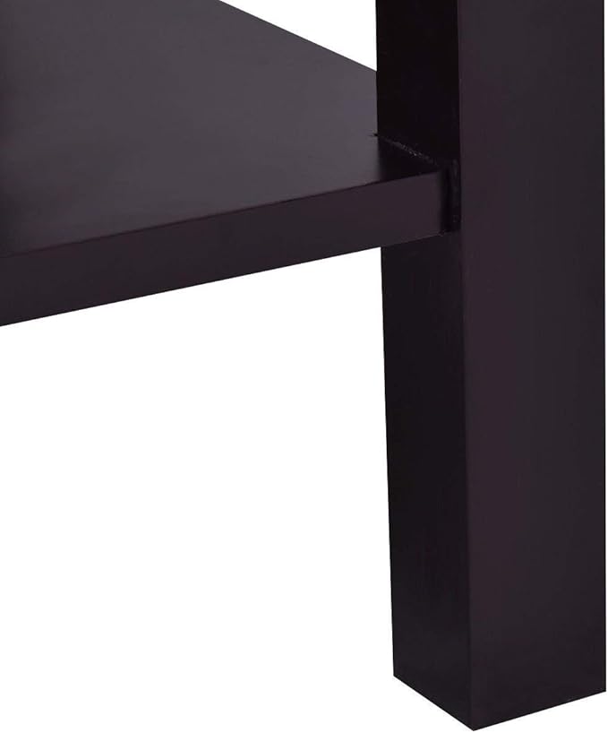 Giantex Nightstand Set of 2, 2-Tier End Table with Drawer and Open Storage Shelf, Modern Bedside Tables, Wooden Side Table Night Stand for Bedroom, Dorm, Small Spaces, Easy Assembly, Espresso