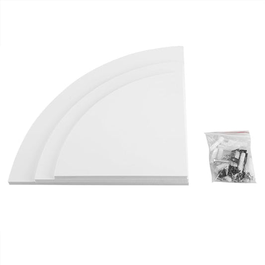 Ejoyous Home Wall Shelf, 3Pcs Corner Wall Mount Floating Shelves White Hanging Storage Display Shelf for Kitchen Office Living Room Decor