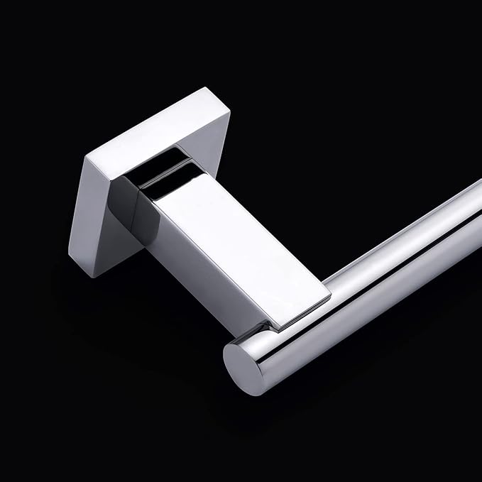 Miyili Bathroom Single Towel Bar 15.75-Inch Stainless Steel Towel Rack Bath Towel Hanger Wall Mount Polished Finish, A02C40A