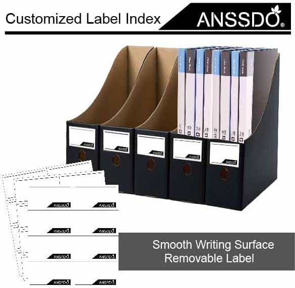 12 Pack Black Cardboard Magazine Holder Premium Magazine File Holder Magazine Organizer, Magazine Storage Box, Large Volume Magazine File Organizer as Book Bins or Folder Holder for Desk