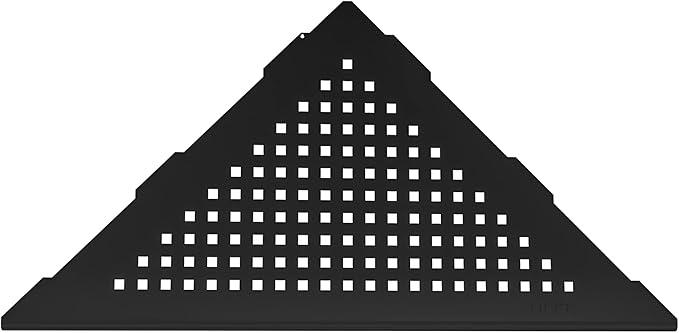 Corner Shower Shelves, 10” Recessed Tile Shower Shelf Matte Black, 304 Stainless Steel Grout in Corner Tile Bathroom Shelves, No Drilling, 2 Pack-NeatNest