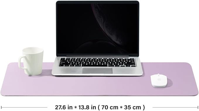 Cork Desk Mat - Dual-Sided Desk Pad for Office and Home - Desk Organization and Accessories - Ideal for Large Mouse Pad and Desk Mats on Top of Desks(Purple,27.6"x 13.8")-NeatNest