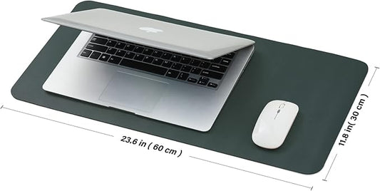 Compact Cork Desk Mat - Small Dual-Sided Desk Pad for Office and Home - Desk Organization and Accessories - Ideal for Large Mouse Pad and Small Desk Mats on Top of Desks(Dark Green,23.6"x 11.8")-NeatNest