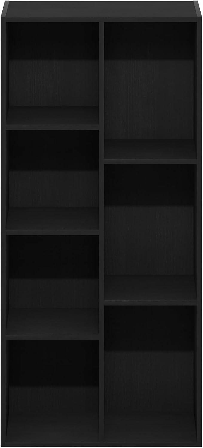 Furinno Luder 7-Cube Reversible Open Shelf, Blackwood-NeatNest