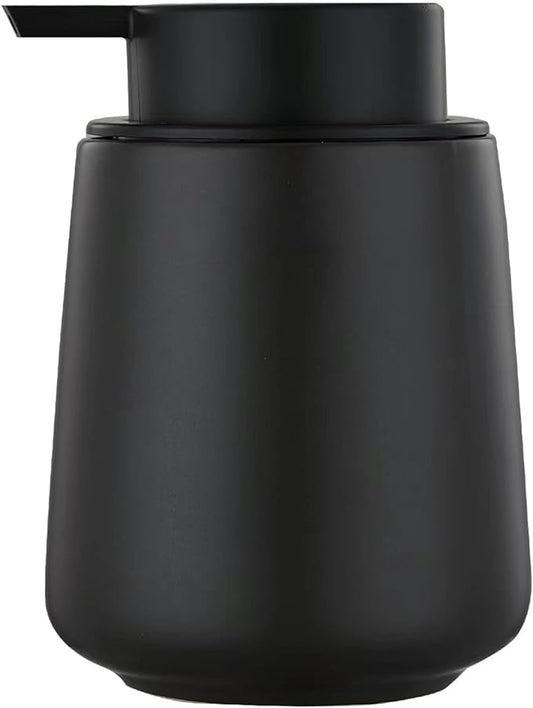 12Oz Black Soap Dispenser - Modern Ceramic Lotion Hand Soap Dispenser with Easy-to-Press Black Pump, Reusable and Refillable Liquid Dish Soap Dispenser for Bathroom & Kitchen-NeatNest