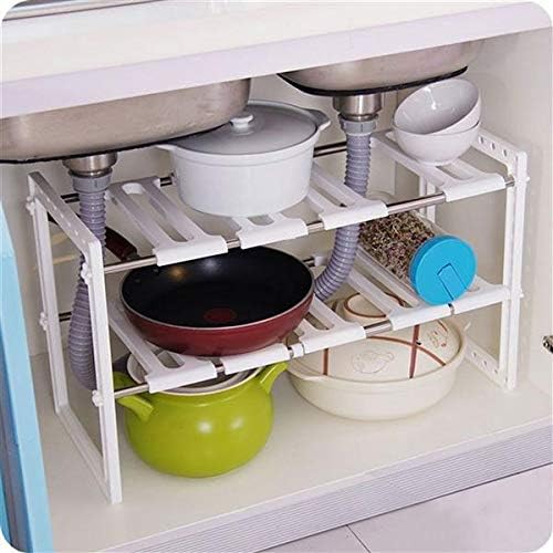 2 Tier Adjustable Storage Shelf Metal Storage Rack Wire Shelving Unit Storage Shelves Metal for Pantry Closet Kitchen Laundry (White)