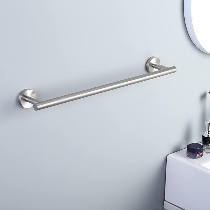 KES 17.3-Inch Towel Bar for Bathroom, Hand Towel Holder, Bathroom Towel Rack Wall Mount SUS304 Stainless Steel Brushed Finish, Total Length 19.7 Inch, A2000S50B-2