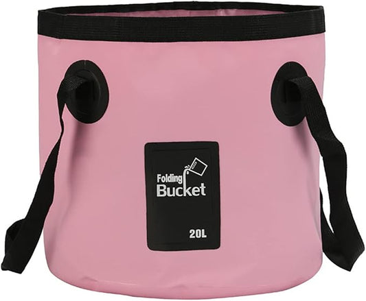 BANCHELLE Collapsible Bucket Water Container Portable Folding Camp Wash Basin for Outdoor Traveling Hiking Fishing Car Washing Gardening Camping 20L