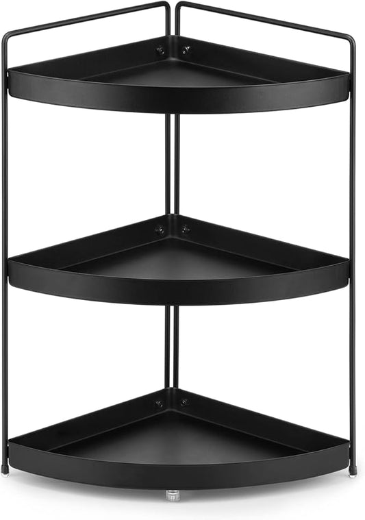 Corner Shelf 3 Tier Bathroom Countertop Organizer ，Kitchen Bathroom Countertop Perfume Trays for Dresser Cosmetic Makeup Organization Standing Shelves Space Saving Holder-NeatNest