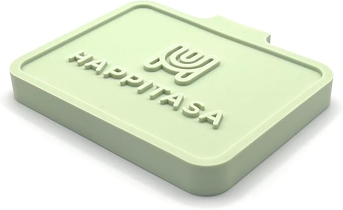 Happitasa Silicone Soap Dish Tray and Sponge Holder with Drain Chute, Pack of 2 | Bathroom and Kitchen Sink Organizer Caddy (Pistachio, 5.2"x4", 7.2 Ounces)-NeatNest