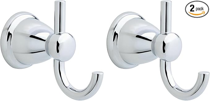 Franklin Brass Kinla Towel Hook, Polished Chrome, Bathroom Accessories, KIN35-PC-1 (Pack of 2)